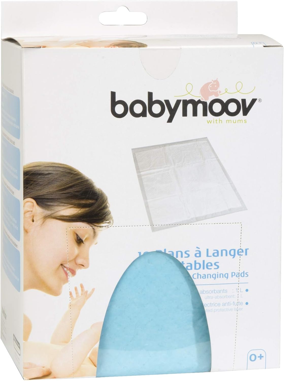 Babymoov Disposable Changing Pad with Protective Plastic-Coating Layer - Pack of 10