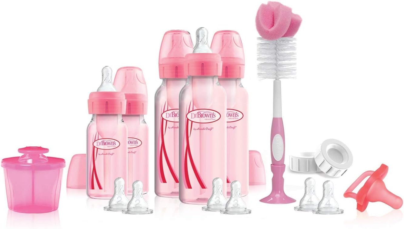 Dr. Brown's Wide Neck Options+ Pink Gift Set - Laadlee