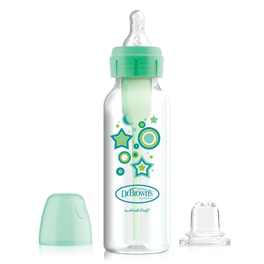Dr. Brown's PP Narrow Options+ Bottle To Sippy Starter Kit 250ml - Green Stars