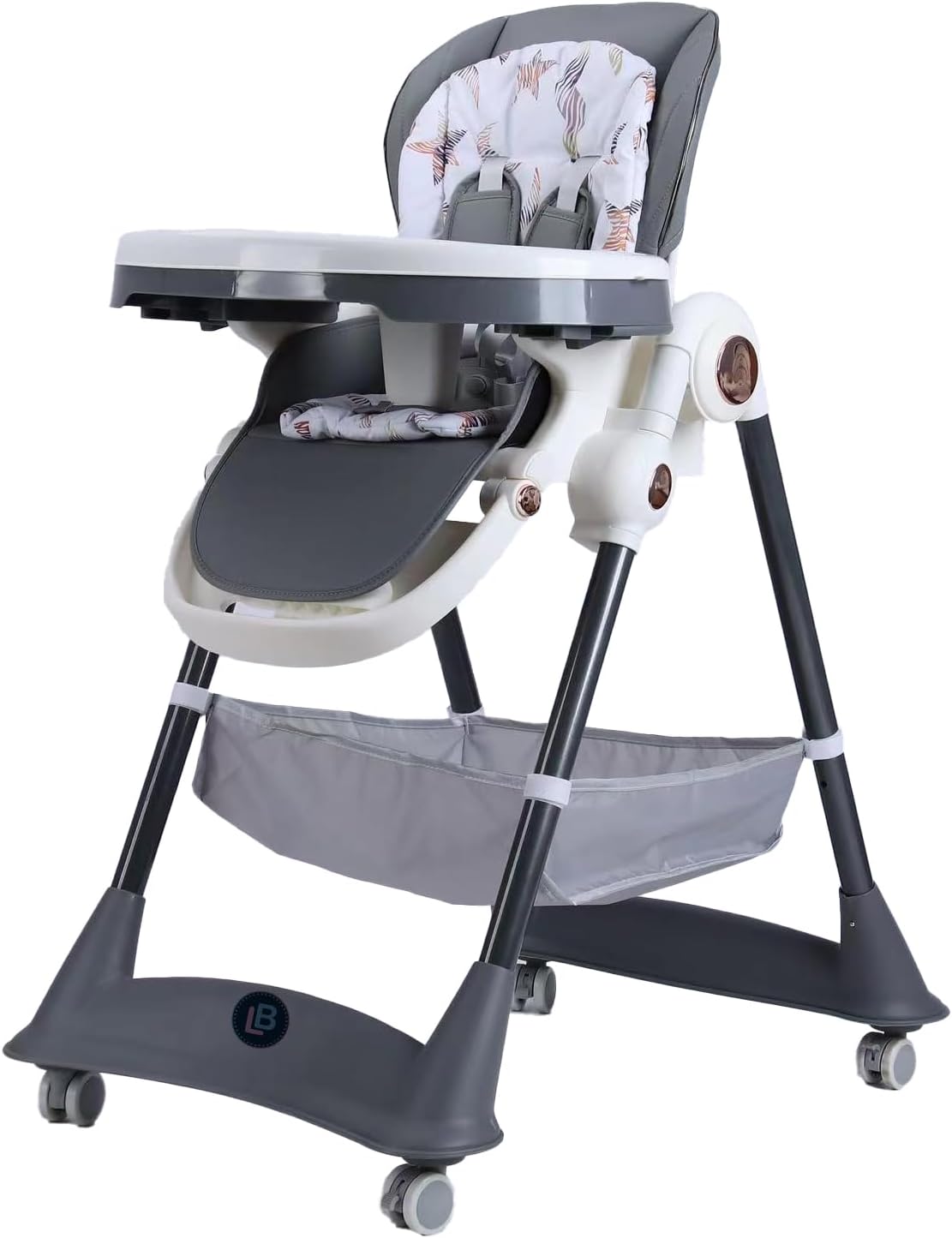 lovely-baby-3-point-adjustable-high-chair-grey-1