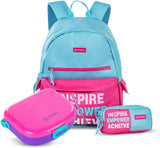 Hydrobrew 18" Back pack With Bento Lunch Box - Pink