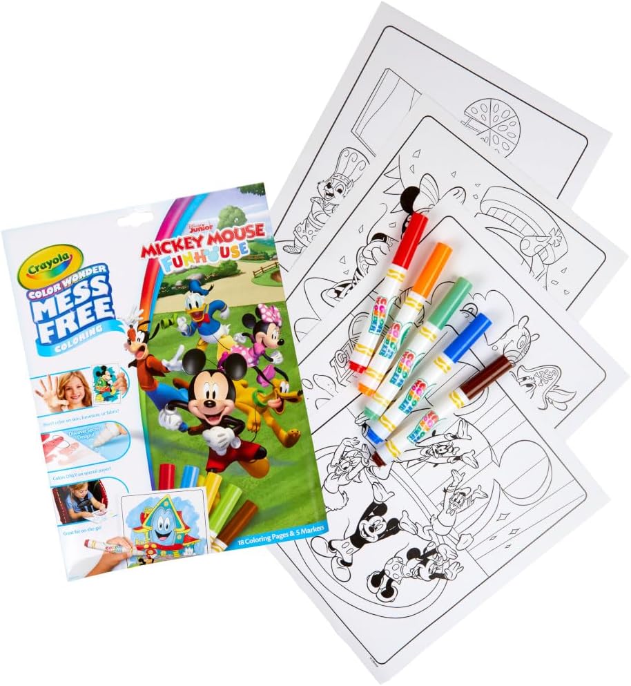 Crayola Color Wonder Coloring Pad and Markers - Mickey Mouse Roadster Racers - Laadlee