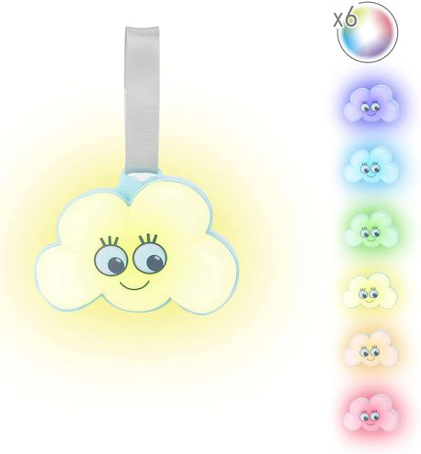 Badabulle Cloud Night Light with 15 Lullabies, 6 Light Colours - Laadlee