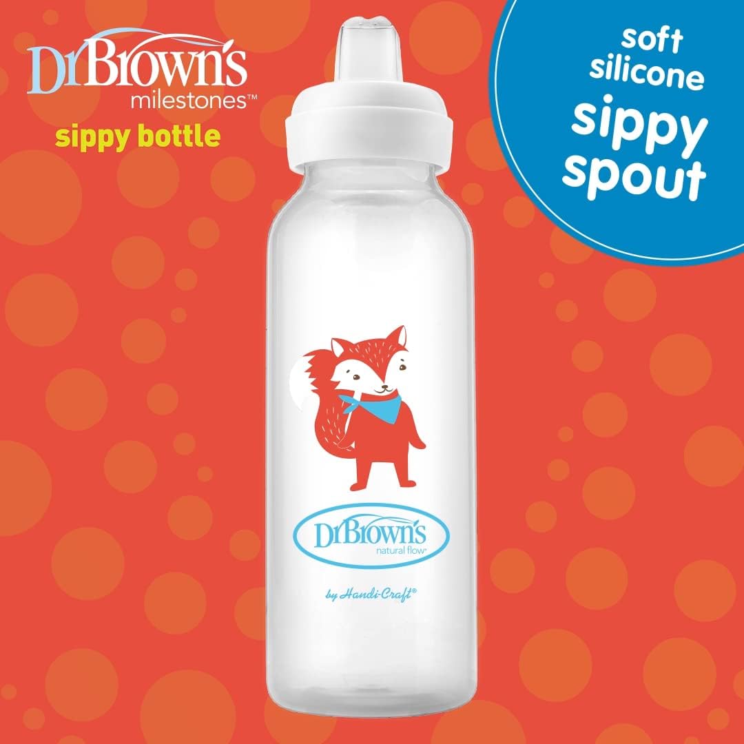 Dr. Brown's PP Narrow Sippy Spout Bottle - Fox - 250ml - Laadlee
