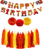 Brain Giggles Fire Truck Party Kit Decoration Set for Kids - 45 Pcs