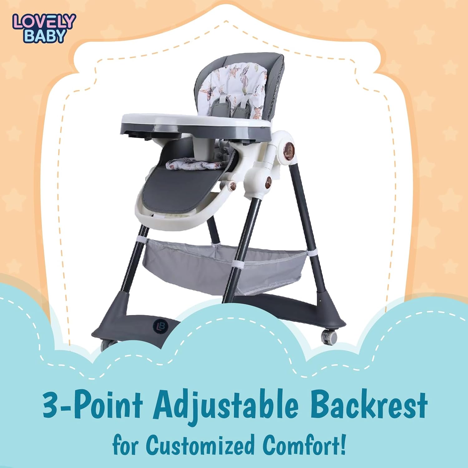 lovely-baby-3-point-adjustable-high-chair-beige-2