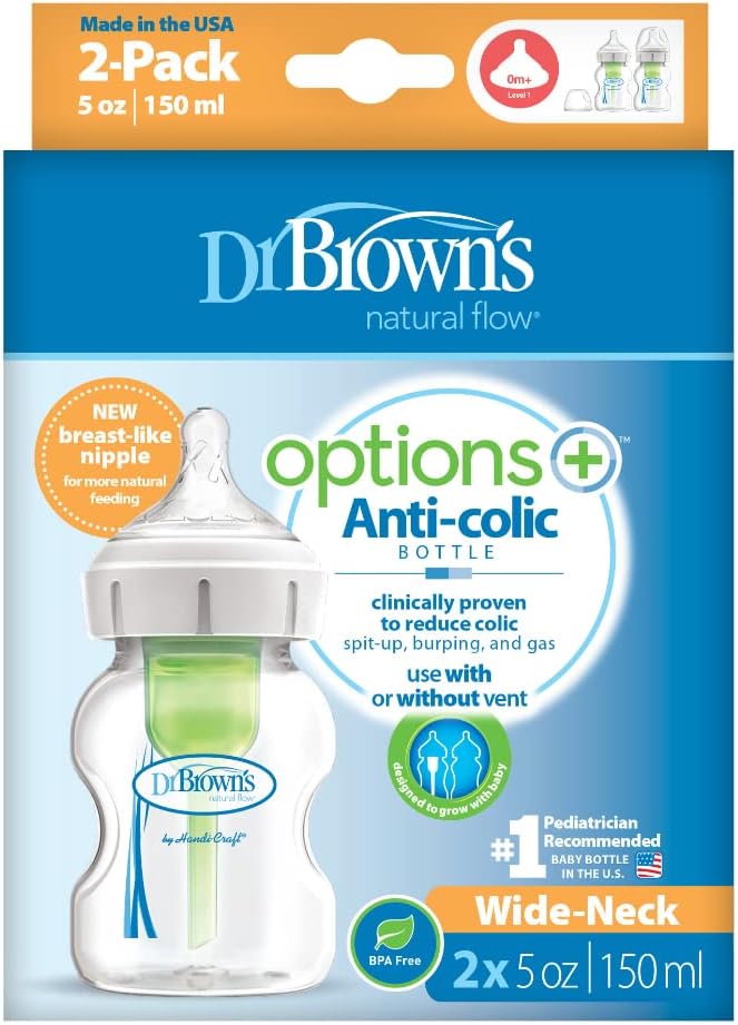 Dr. Brown's PP Wide Neck Options+ Bottle 150ml - Pack of 2 - Laadlee