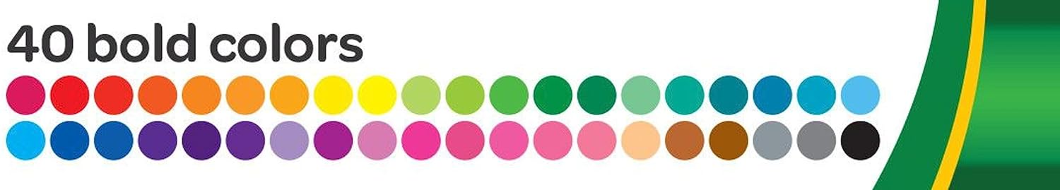 Crayola Ultra-Clean Washable Fine Line ColorMax Markers - Pack of 40 - Laadlee