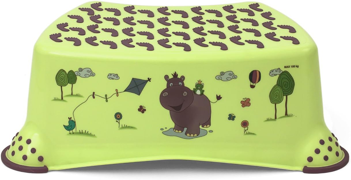 keeeper-hippo-step-stool-with-anti-slip-function-lime-