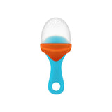 Boon Pulp Silicone Feeder For Solids - Orange/Blue