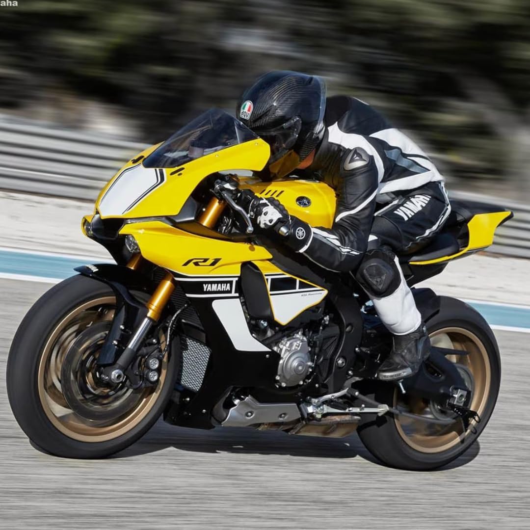 MSZ Yamaha YZF-R1 Bike 1:12 Die-Cast Replica - Yellow - Laadlee