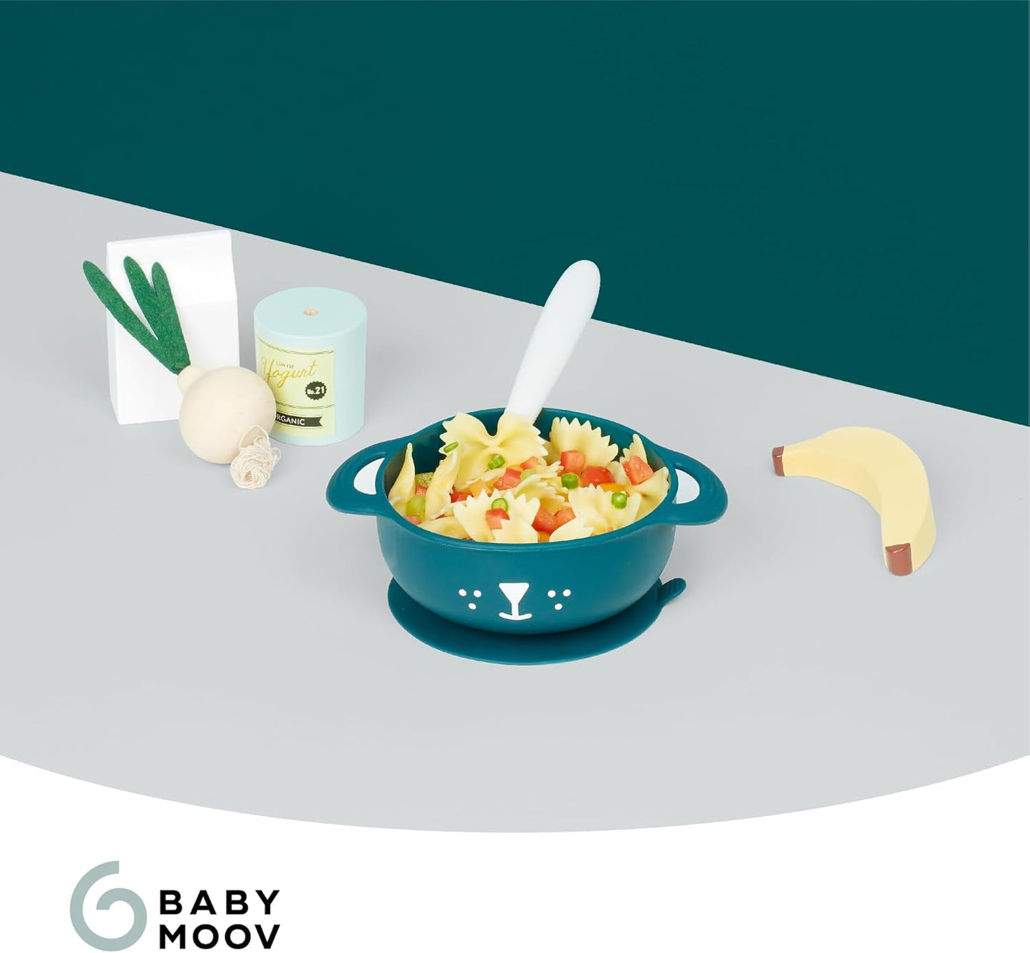 Babymoov Silicone Bowl & Spoon Weaning Set 2 Pc - Blue