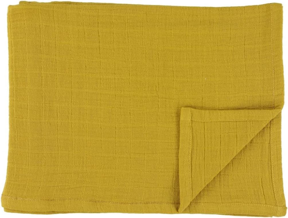 Trixie Muslin Cloths (110 X 110Cm) (2-Pack) - Bliss Mustard - Laadlee