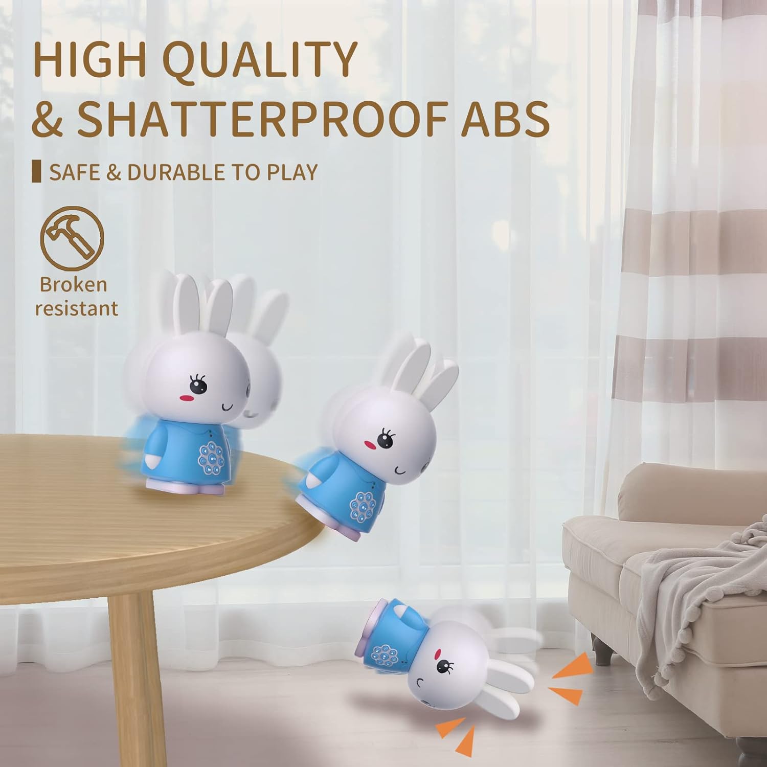 Alilo Honey Bunny Multilingual Buddy and Night Light - Blue - Laadlee