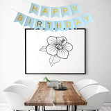 Brain Giggles Blue Happy Birthday Cardstock Banner