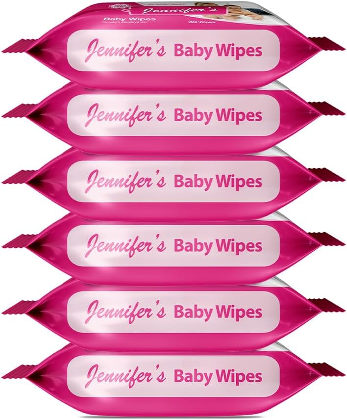 Jennifer's Baby Wipes Pack of 4 + 2 Free - 180pcs