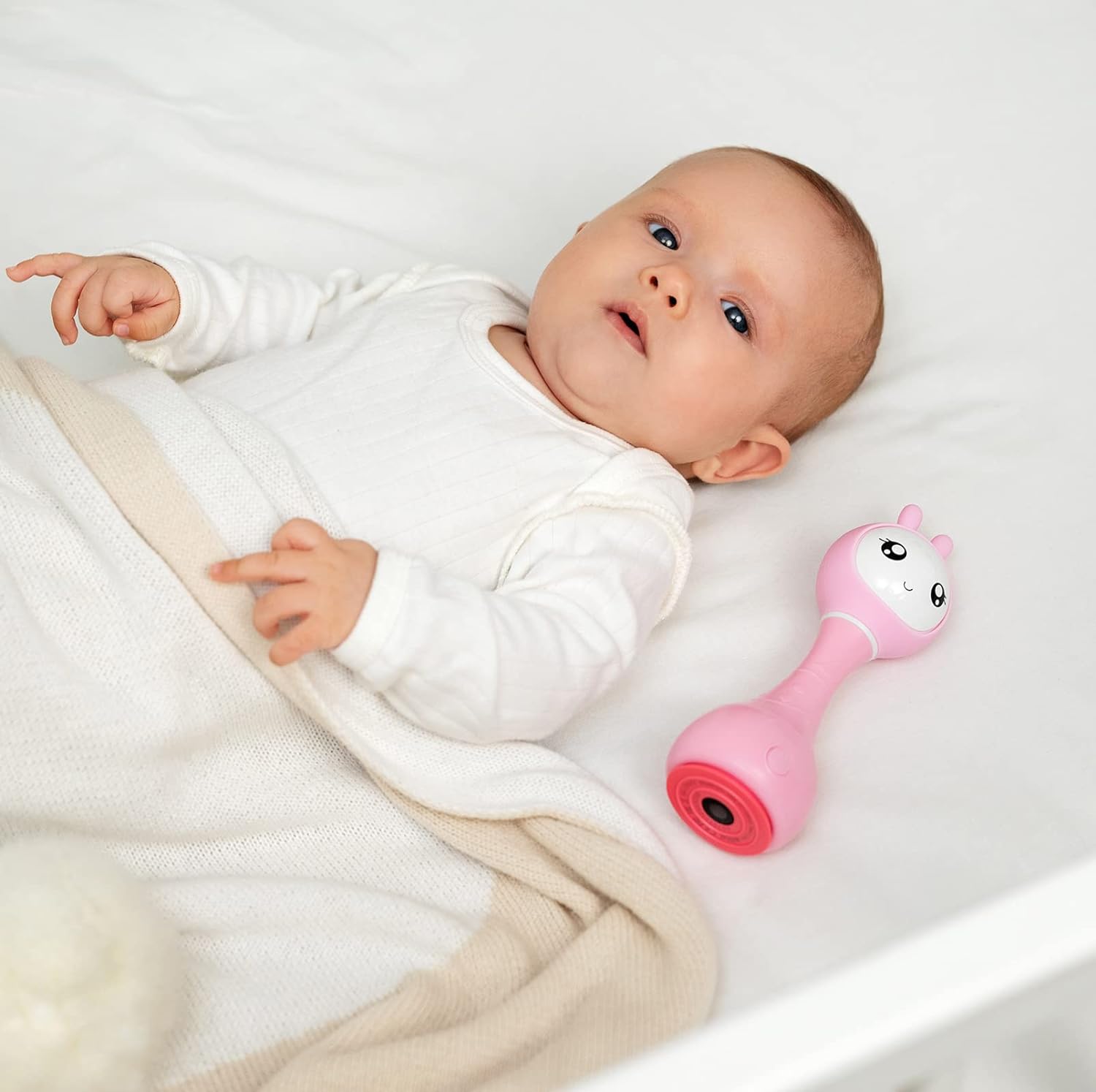 Alilo Smarty Shake and Tell Rattle - Pink - Laadlee