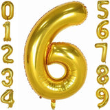 Brain Giggles 6 Number Foil Balloon 40inch - Gold