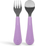 Ubbi Stainless Steel Utensils Fork & Spoon Set - Smoothie Snap