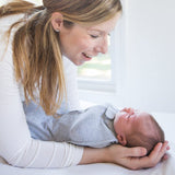 Woombie Original Swaddle -  Dreamy Blue Zigzag