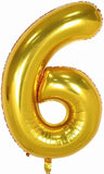 Brain Giggles 6 Number Foil Balloon 40inch - Gold