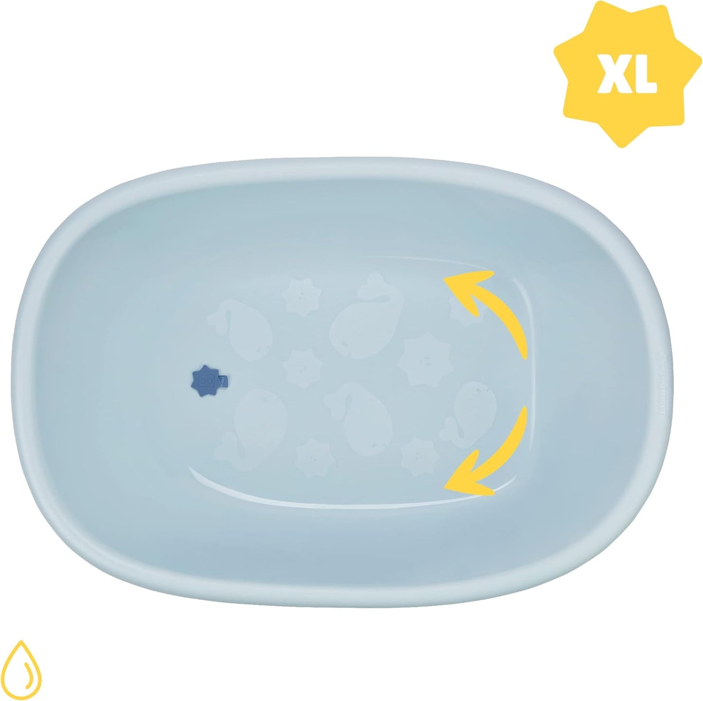 Badabulle Whale Bathtub With Built-in drain plug - Laadlee