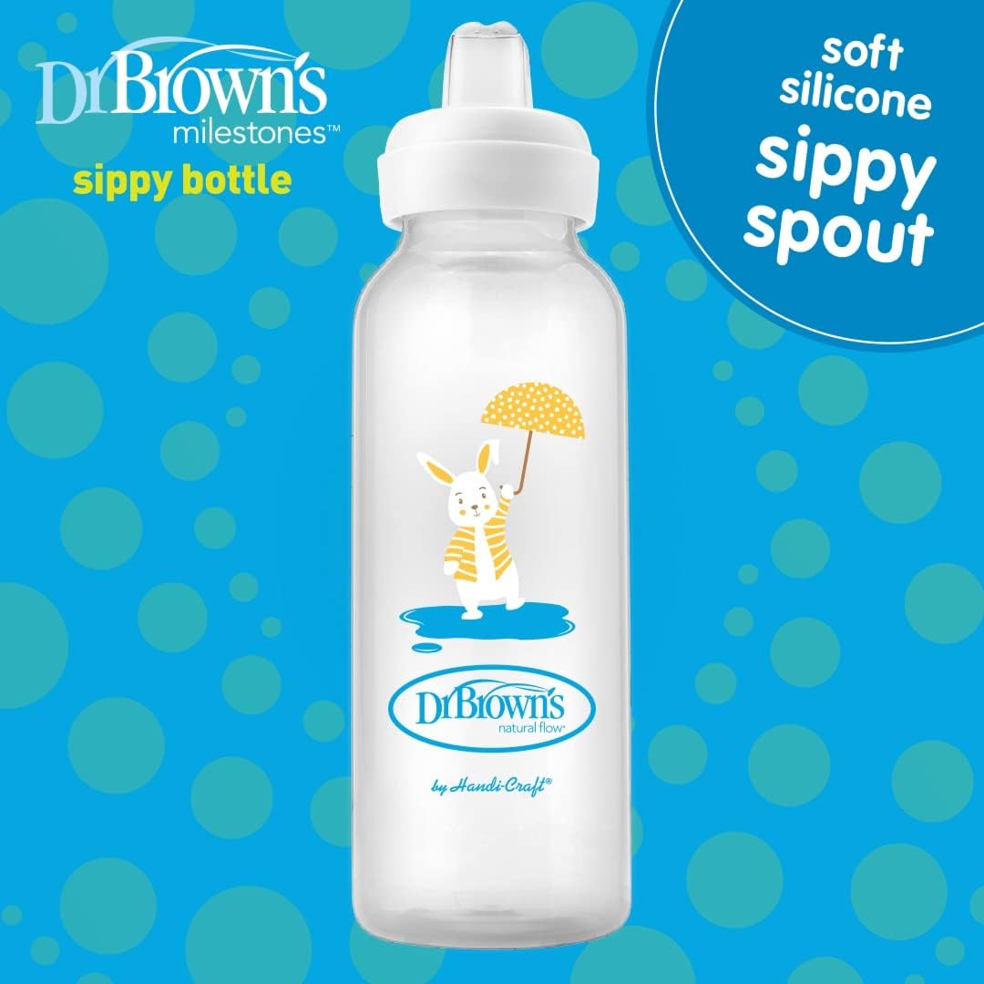 Dr. Brown's PP Narrow Sippy Spout Bottle - Bunny - 250ml - Laadlee