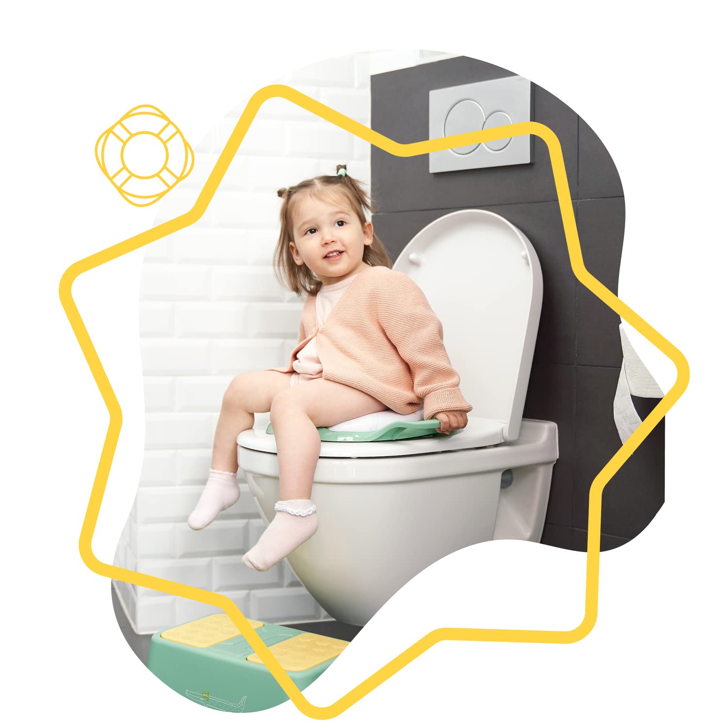 Badabulle Comfort Toilet Training Seat With Handle - Laadlee