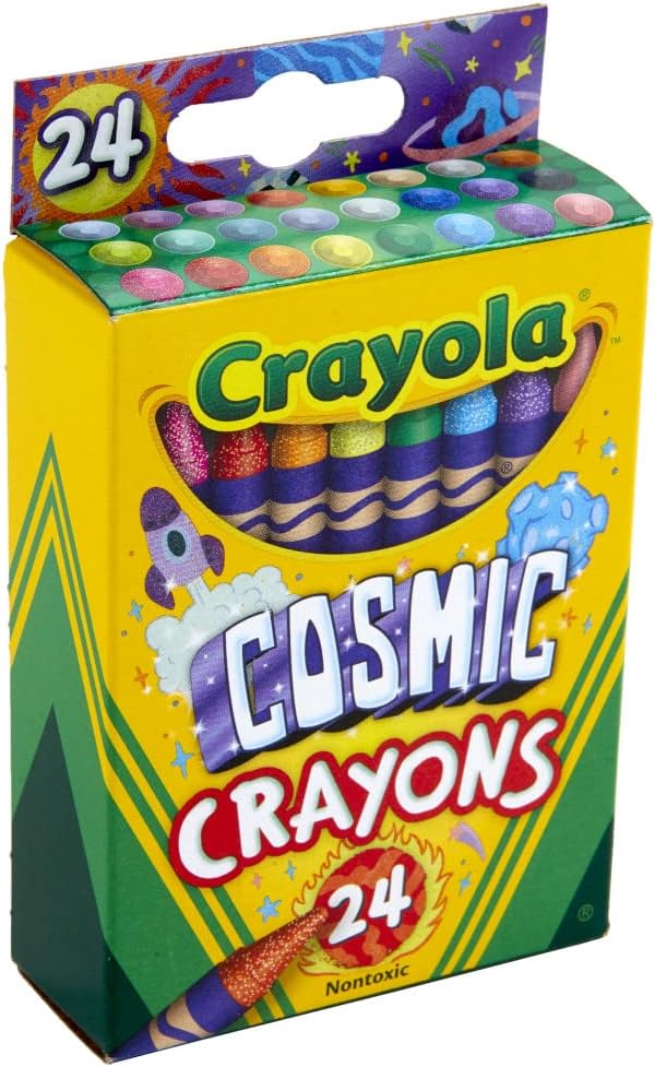 Crayola Cosmic Crayon Glitter Colors - Pack of 24 - Laadlee