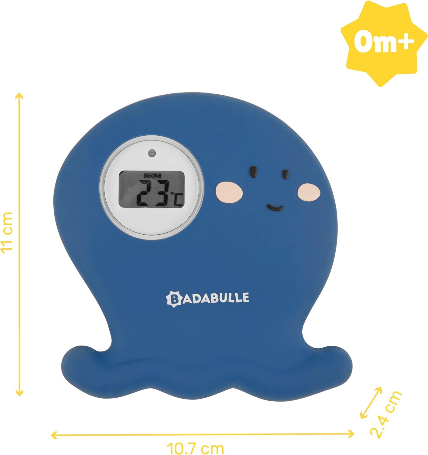 Badabulle Octopus Digital Bath Thermometer - Blue - Laadlee