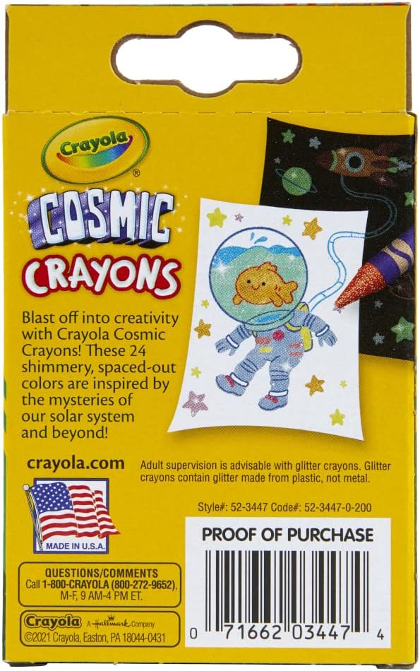 Crayola Cosmic Crayon Glitter Colors - Pack of 24 - Laadlee