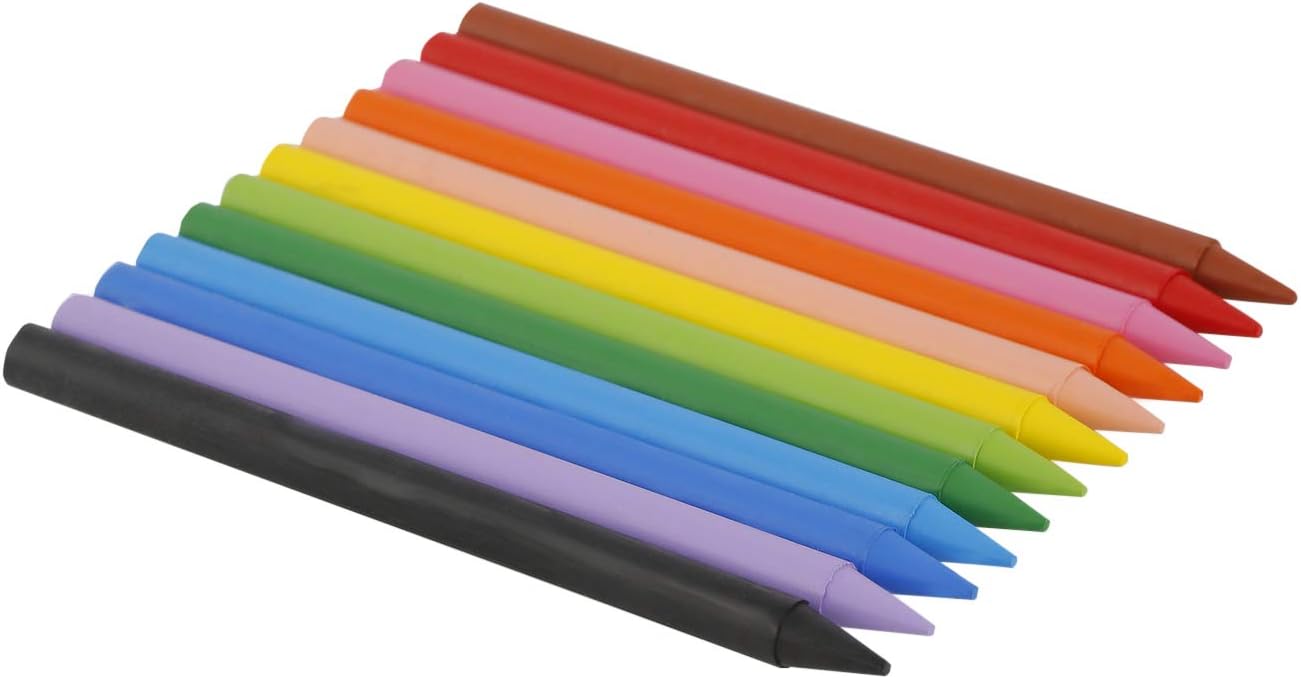 BIC Kids Plastidecor Colouring Crayons Assorted Colours  - Pack of 12