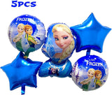 Brain Giggles Frozen Theme Birthday Decoration Set with Elsa Foil Balloons