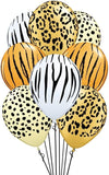 Brain Giggles Jungle Animal Print Leopard Spots Latex 12 Inch Balloons - 10 PCS