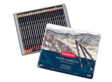 Derwent Tinted Charcoal Pencil Tin Of 24