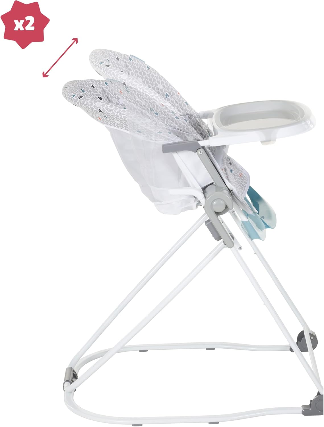 Badabulle Flat Folding with Multi Positioning High Chair - Laadlee