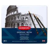 Derwent Graphic Pencil Tin 9H-9B 24Pcs