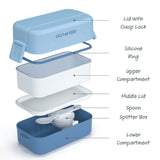 Eazy Kids Lunch box and Lunch bagÂ Set - Blue