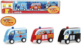 Scratch Europe Set Of 3 Pull-Back Cars - Emergency Services
