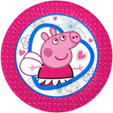Brain Giggles Peppa Pig Birthday Decorations Tableware Set for 10 Kids – 136 Pcs