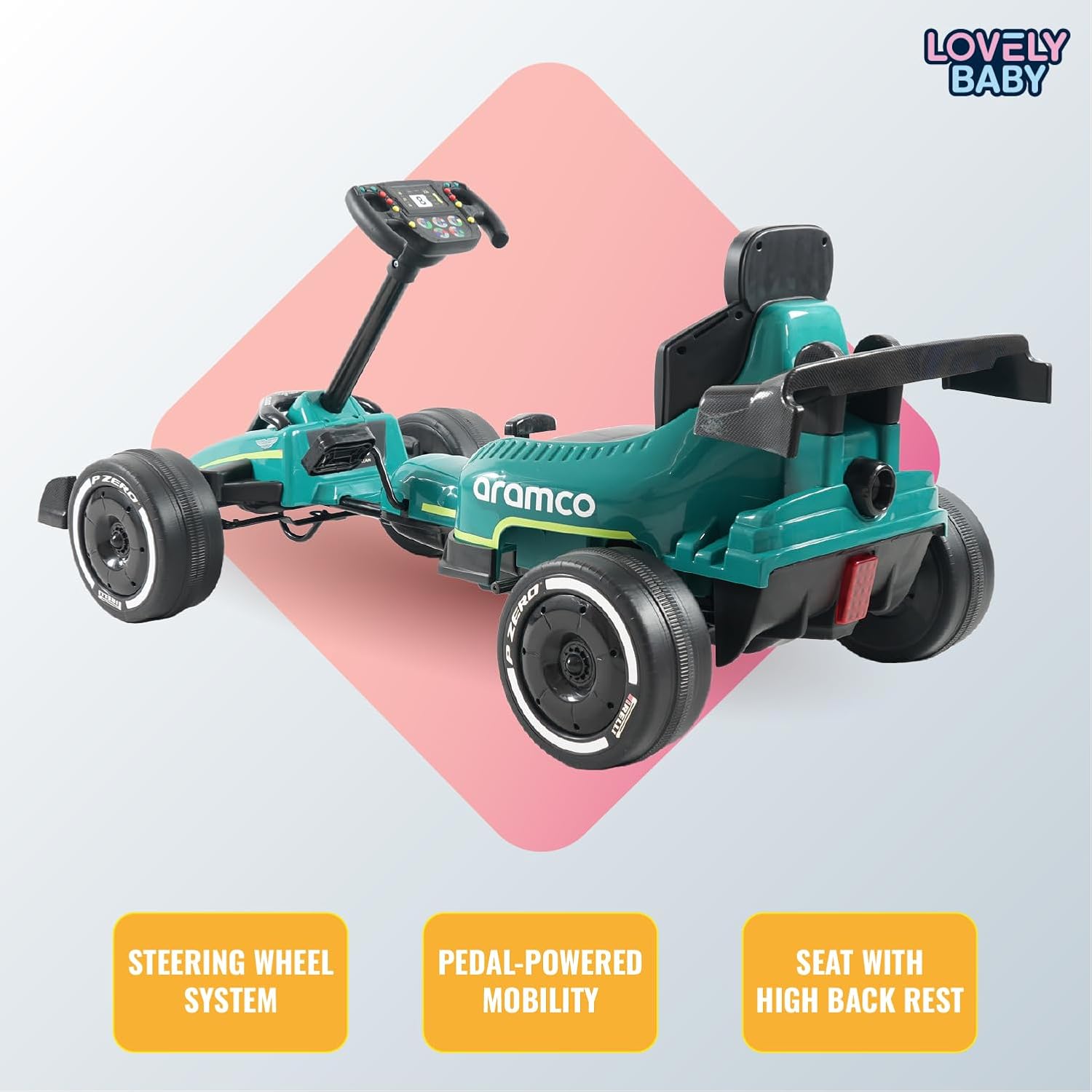 lovely-baby-licensed-pedal-go-kart-green-5
