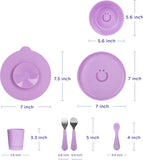 Ubbi Feeding Set (Plate, Bowl, Cup, Utensils, Suctionn Cup) - Sugar Snap