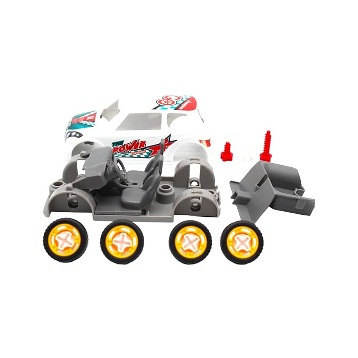 D-Power DIY Smart Wheels Race Car Scale 1:32 - White