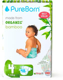 PureBorn Organic Bamboo Ultra Soft (7 - 12 kg) Nappies Size 4 Assorted Print - 48 Pcs
