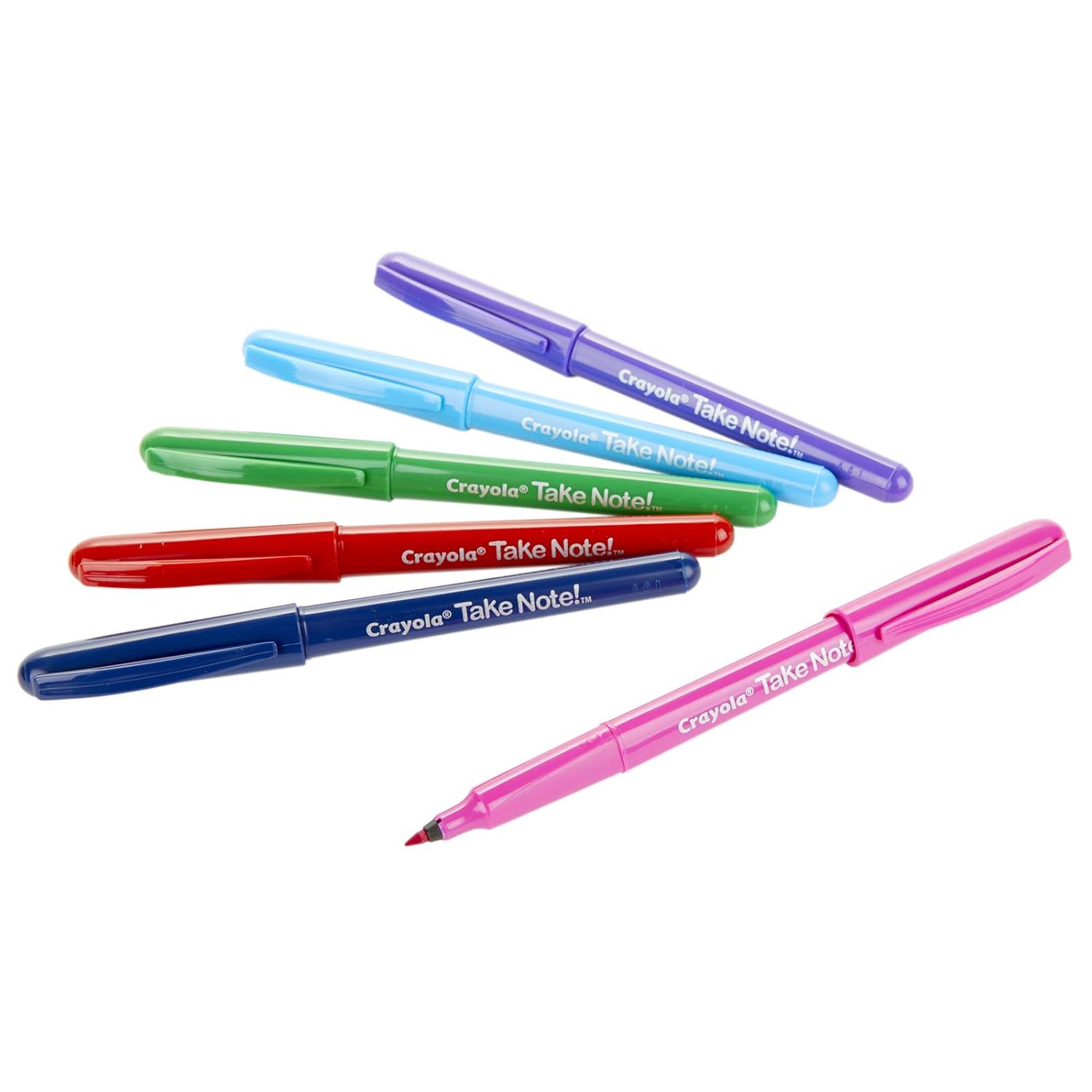 Crayola Take Note Washable Felt Tip Pens - Pack of 6 - Laadlee