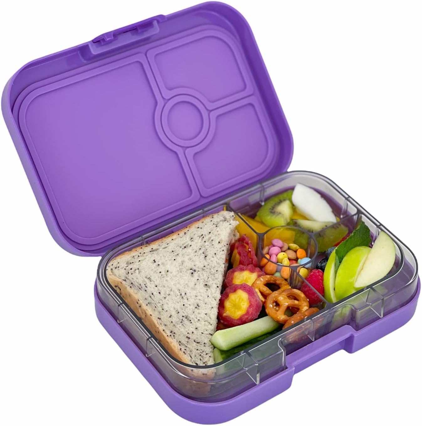 Yumbox Panino  4 Compartment Panda Lunch Box - Dreamy Purple