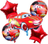 Brain Giggles Lightning McQueen Cars Foil Balloons - 5 Pcs