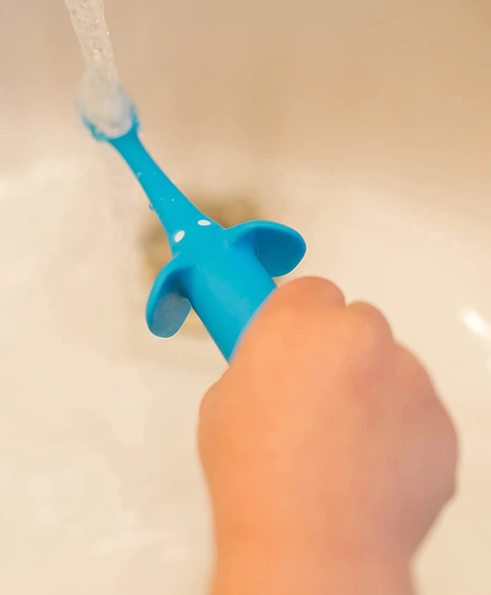 Dr. Brown's Infant-To-Toddler Elephant Toothbrush - Blue - Laadlee