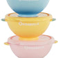 Badabulle Funcolors Bowls With Lid Suction Base 330 ml - Set of 3 - Laadlee