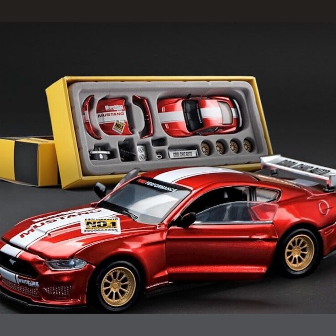 MSZ Ford Mustang GT DIY Car 1:42 Die-Cast Replica - Red - Laadlee